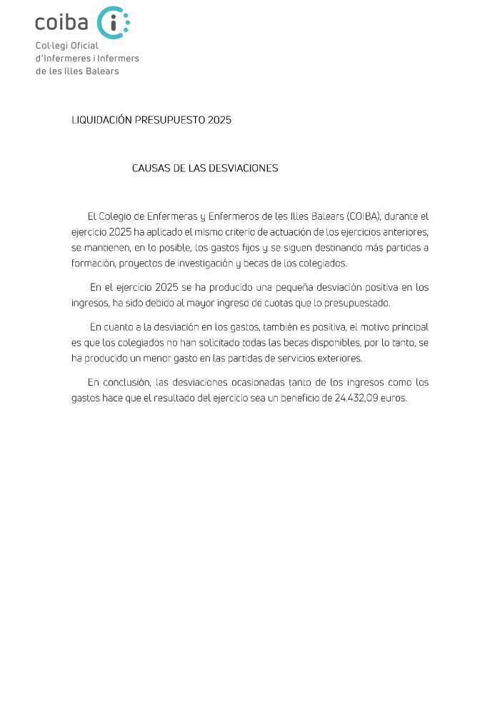 Causas desviaciones presupuesto 2025